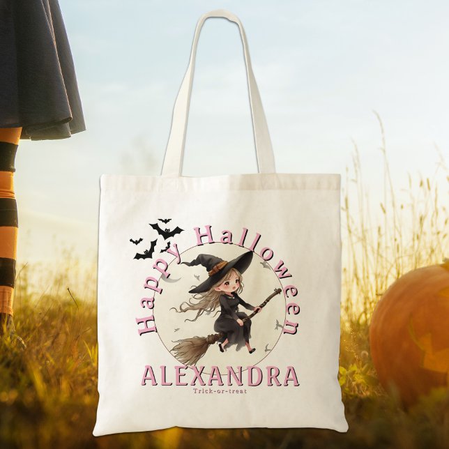 Personalisierte Halloween Hexenkandy Tote Tag Tragetasche (Von Creator hochgeladen)