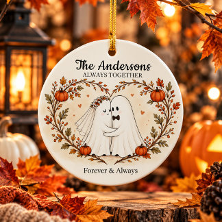 Personalisierte Halloween-Hochzeit Keramik Ornament