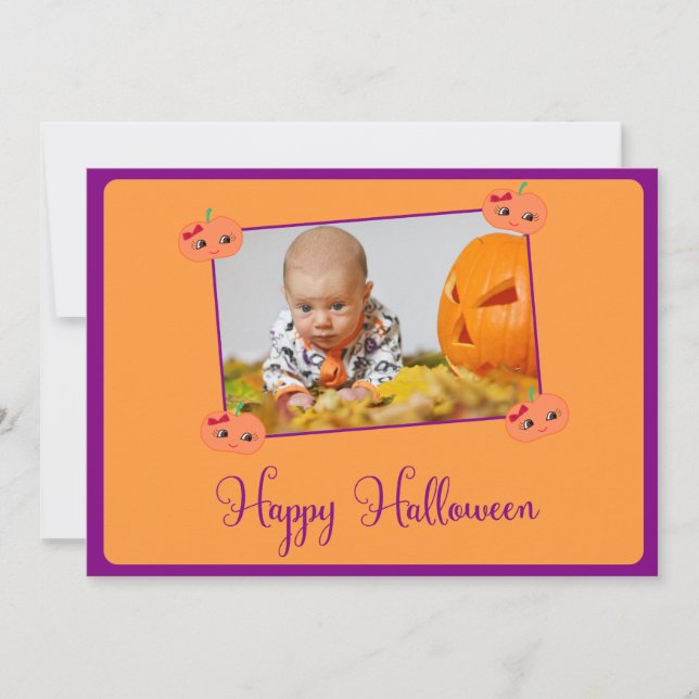 Personalisierte Halloween-Karten hinzufügen Ihr Fo Karte (Vorderseite)