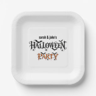 Personalisierte Halloween-Party-Papier Pappteller