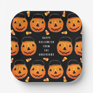 Personalisierte Halloween-Party-Verpflegungspapier Pappteller