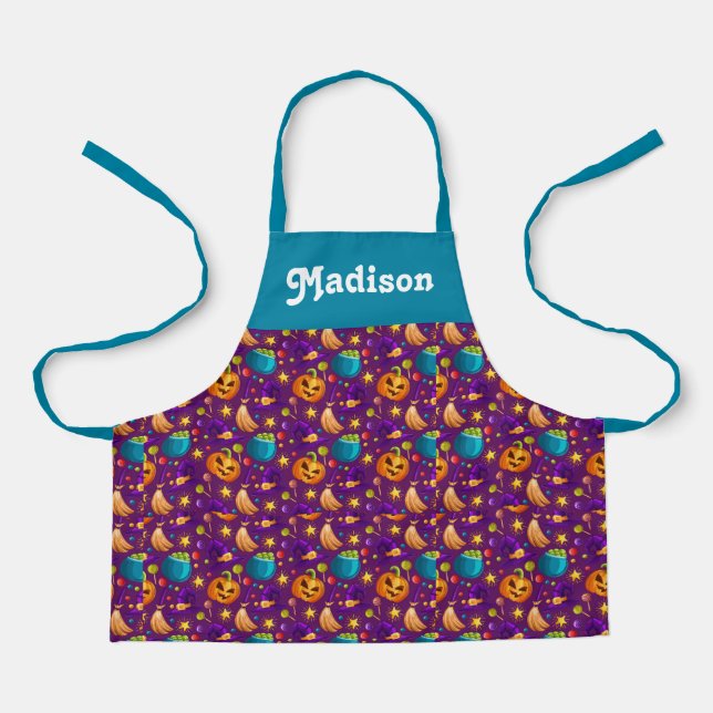 Personalisierte Halloween-Schürze für Kinder Schürze (Vorderseite)