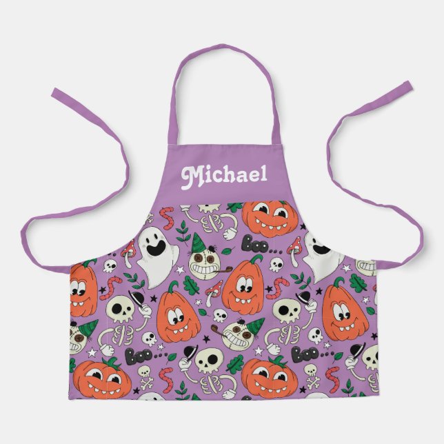 Personalisierte Halloween-Schürze für Kinder Schürze (Vorderseite)