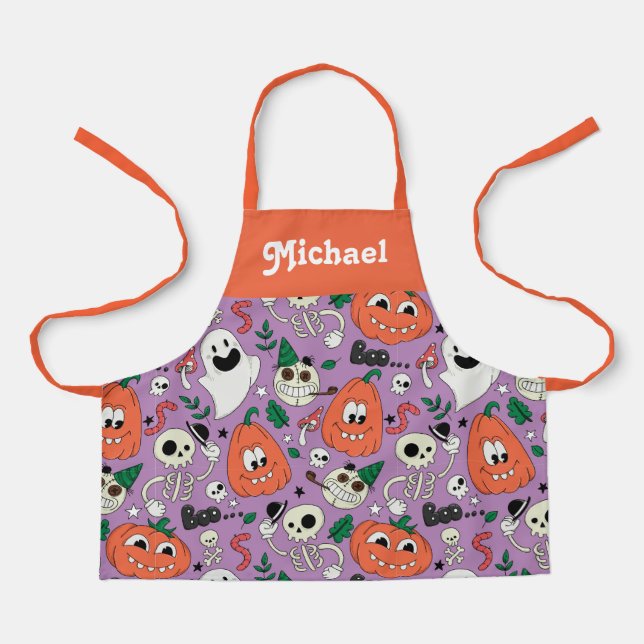 Personalisierte Halloween-Schürze für Kinder Schürze (Vorderseite)