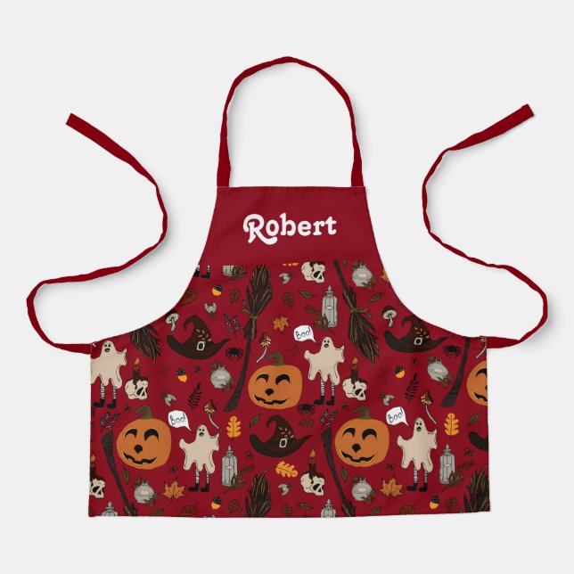 Personalisierte Halloween-Schürze für Kinder Schürze (Vorderseite)