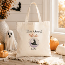 Personalisierte Halloween-Tasche - Die Gute Hexe