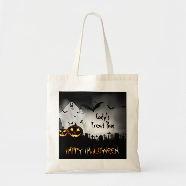 Personalisierte Halloween-Tasche Tragetasche (Vorne)