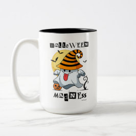 PERSONALISIERTE HALLOWENIGKEIT MIT NIEDLICHER GHOS ZWEIFARBIGE TASSE