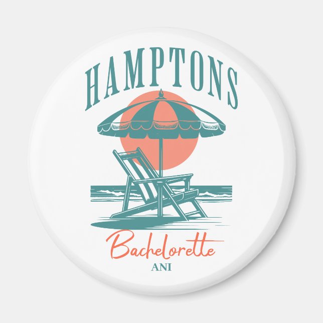 personalisierte hamptons Bachelorette Magnet (Vorne)