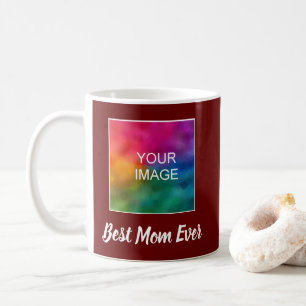 Personalisierte Hand Script Dark Red Best Mama jem Kaffeetasse