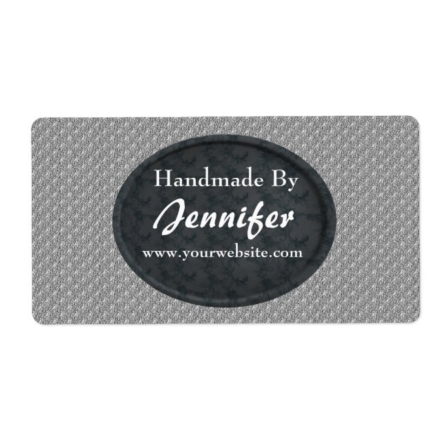 Personalisierte Handarbeit von Black Floral Design (Vorne)