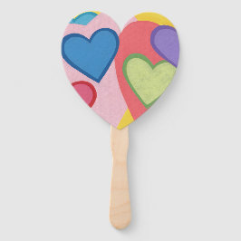 Personalisierte Handfans mit farbenfrohen Lagen Fächer