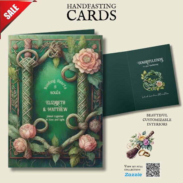 PERSONALISIERTE HANDFASTING IRISH CELTIC WISSEN KARTE (Von Creator hochgeladen)