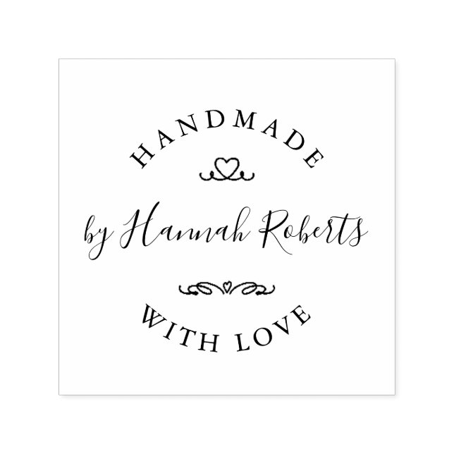 Personalisierte handgefertigte selbstfarbige Brief Permastempel (Design)