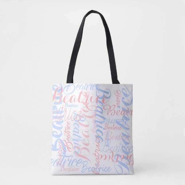 personalisierte handgeschriebene Namen, Typografie Tasche (Vorderseite)