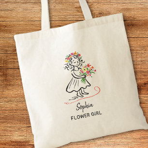 Personalisierte handgezeichnete Illustration für B Tragetasche