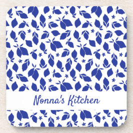 Personalisierte Handgezeichnete italienische Blaul Getränkeuntersetzer