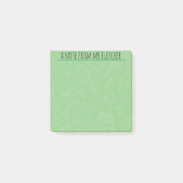 Personalisierte handgezeichnete Schule liefert Mus Post-it Klebezettel