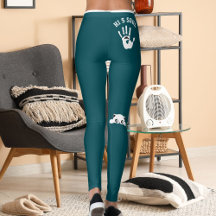 Personalisierte Handkatze Haustier Dunkel Teal Wei