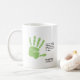 Personalisierte handprint Tasse vom Kind mit Namen (Mit Donut)