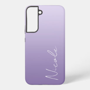 Personalisierte Handschrift Schrift in lila Gradie Samsung Galaxy Hülle