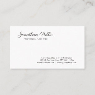 Personalisierte Handschrift Schrift Modern Einfach Visitenkarte