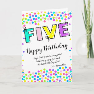 Personalisierte Happy Birthday Karte Mädchen Alter