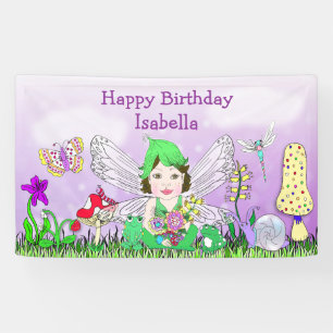 Personalisierte Happy Birthday Märchen-Themen Banner