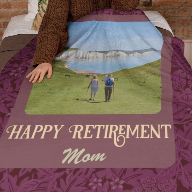 Personalisierte Happy Retirement Geschenke für Mam Fleecedecke (Von Creator hochgeladen)