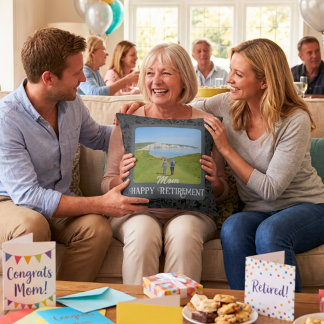 Personalisierte Happy Retirement Geschenke für Mam Kissen