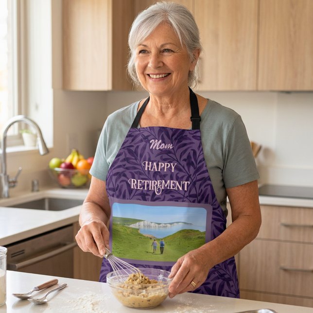 Personalisierte Happy Retirement Geschenke für Mam Schürze (Personalized Happy Retirement Gifts for Mom Violet Apron)