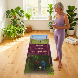 Personalisierte Happy Retirement Geschenke für Mam Yogamatte
