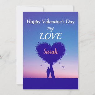 Personalisierte Happy Valentinstagskarte Feiertagskarte
