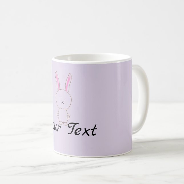 Personalisierte Häschen-Tasse Kaffeetasse (VorderseiteRechts)