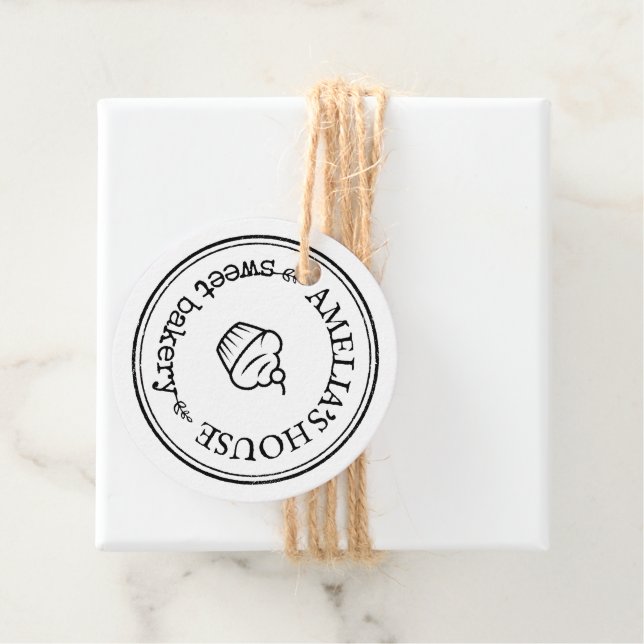 Personalisierte, hausgemachte Logo-Tags Geschenkanhänger (Beispiel)