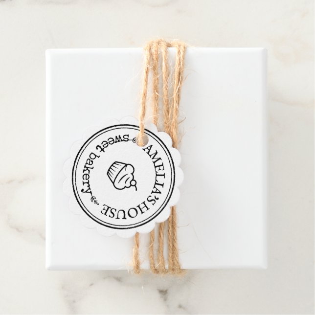 Personalisierte, hausgemachte Logo-Tags Geschenkanhänger (Beispiel)
