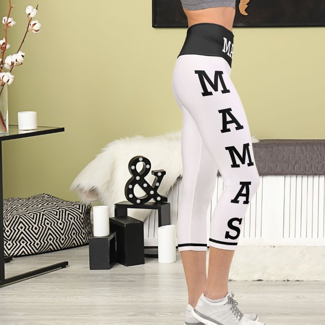 Personalisierte Haustiere Mamas Katzen Hochwaiste  Capri Leggings (Von Creator hochgeladen)