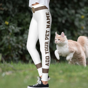 Personalisierte Haustierliebhaber Braune Gürtelsch Leggings