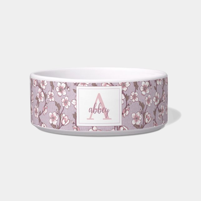 Personalisierte Haustierschüssel mit Namen Moderne Napf (Vorderseite)