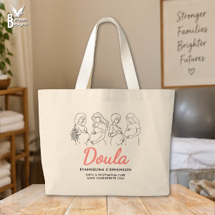 Personalisierte Hebamme, individuelle Geburt und N Jumbo Stoffbeutel