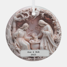 Personalisierte Heilige Familienverzierung Ornament Aus Glas