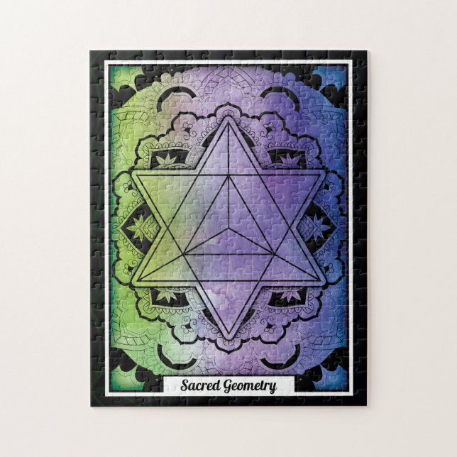 Personalisierte Heilige Geometrie Tetrahedron (Vertikal)