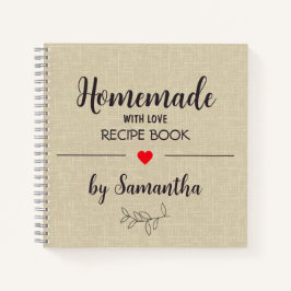 Personalisierte Heimat mit Liebe Rezept-Notebook Notizbuch