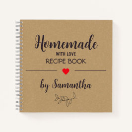 Personalisierte Heimat mit Liebe Rezept-Notebook Notizbuch