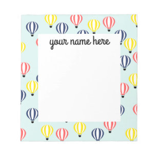 Personalisierte Heißluftballon Notepad Notizblock
