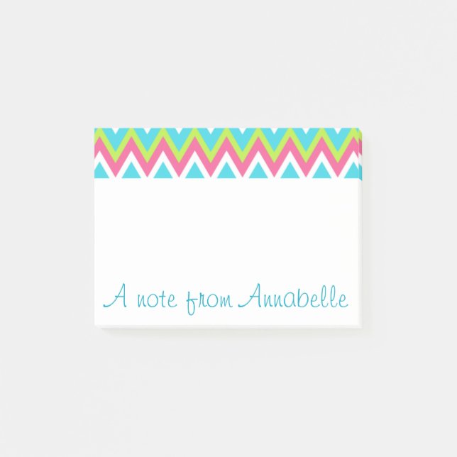 Personalisierte helle Regenbogen-Post-it-Notes Post-it Klebezettel (Vorderseite)