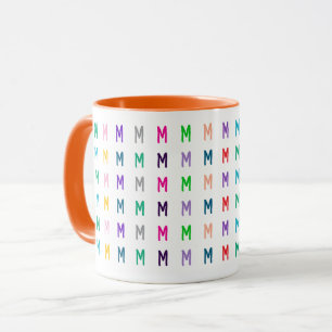 Personalisierte helle und lustige Kinderbunte Mono Tasse