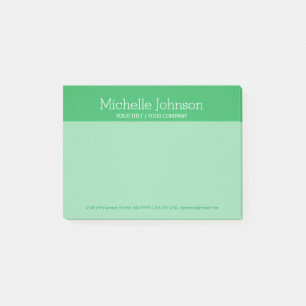 Personalisierte, hellgrüne Grainy Textur Post-it Klebezettel