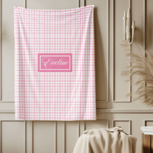 Personalisierte hellrosa Decke modern klassisch Lo