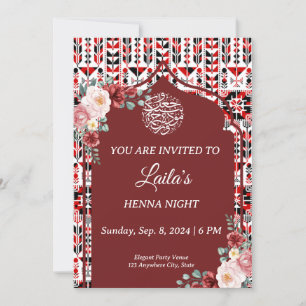 Personalisierte Henna-Nacht-Einladung Einladung